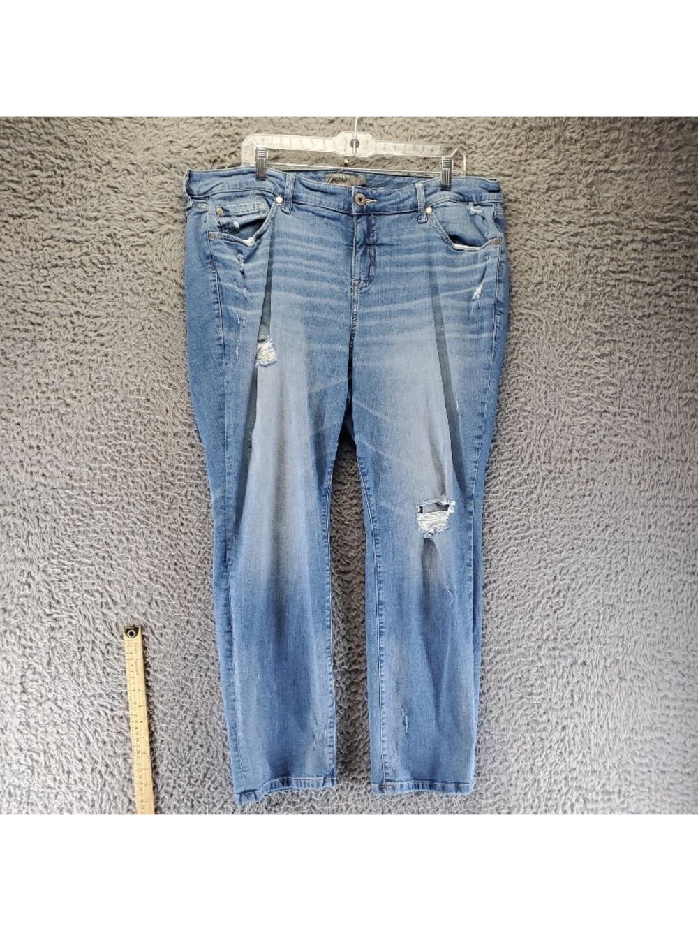 Torrid Jeans Womens 18 Blue Boyfriend Straight Vintage Stretch Denim *Read*